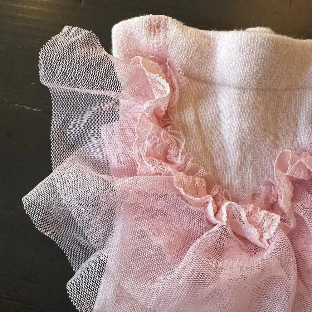 🩰🎀 Baby Tutu Tights – Pink | 0–3 Months 👶💗